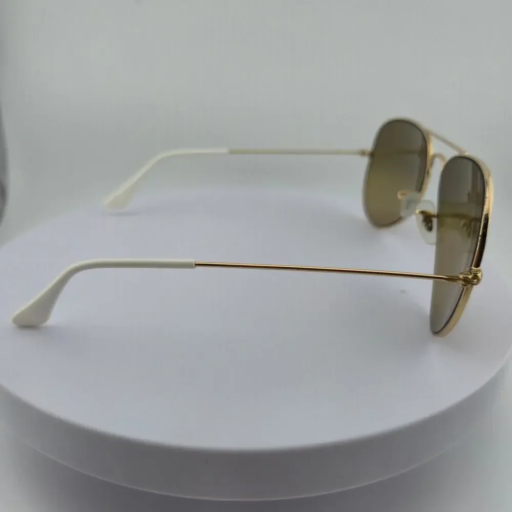 Ray Ban RB 3025 001/3K Aviator Large Metal Gold Brown White